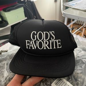God’s Favorite black trucker hat by the brand Praying